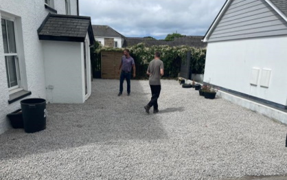 Redland project to lay a drive to shingle